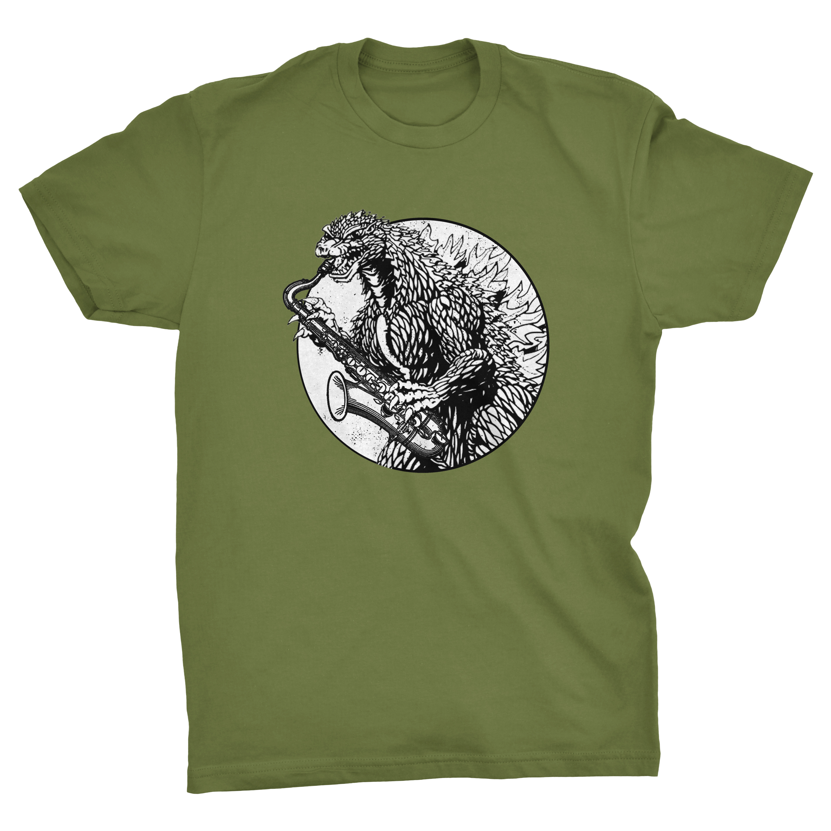Godzilla Playing The Saxophone Retro Vintage Monster T-shirt - Viper ...