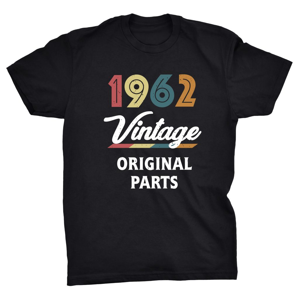 Vintage Year 1962 Original Parts Sixties Birthday T-shirt - Viper Clothing