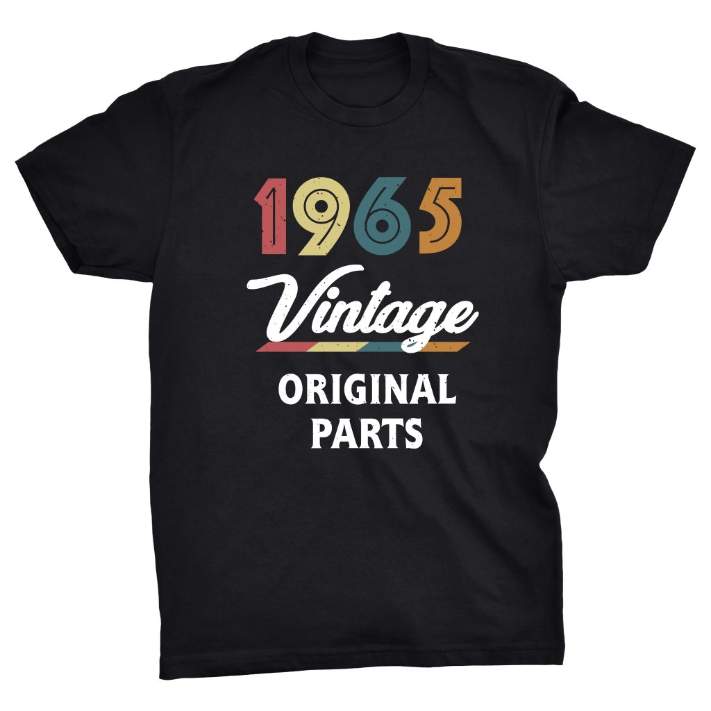 Vintage Year 1965 Original Parts Sixties Birthday T-shirt - Viper Clothing